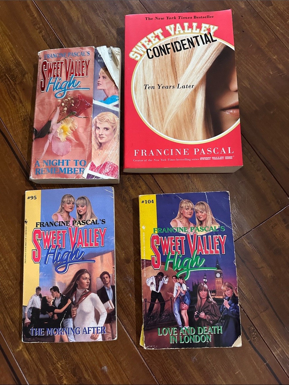Vintage Sweet Valley High 4 Book Lot Francine Pascal 1990s + Confidential